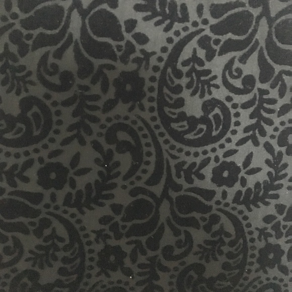 Black Velvet Sleeveless Paisley Burnout Dress - Picture 5 of 5